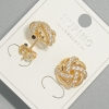 أقراط مسمارية Xuping مع شتراس أبيض، قطر 12,5مم+- مطلية بالذهب 18K