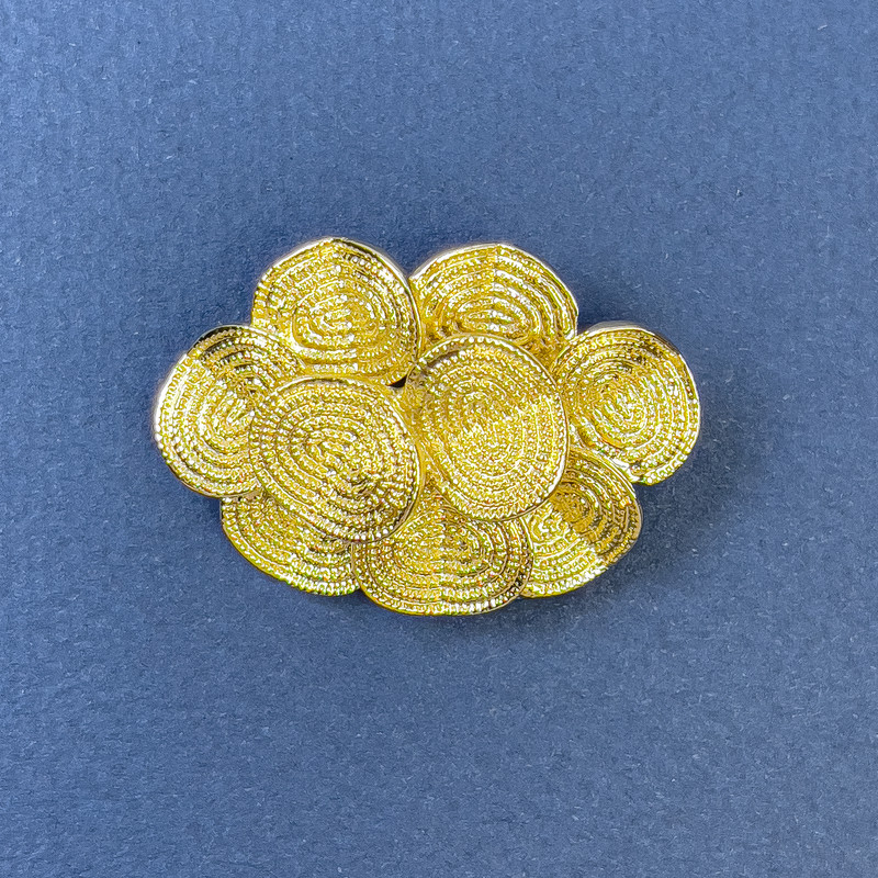 بروش لمسة معدن ذهبي 26x34mm+