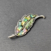 بروش-قلادة هاليوتيس معدن فضي 51×17mm+
