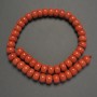 حبات مرجان (صناعي) روندیل أملس، قطر 12x8mm+-، طول 40cm+- على خيط