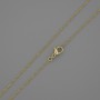 سلسلة Xuping طلاء ذهبي 18K، سماكة 0.5mm، طول 56cm