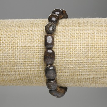 سوار البرونزيت مصقول، قطر 8-12×7-10مم+-، طول 18سم+- مطاطي