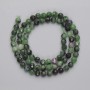 حبات زويسيت كرة مفصّصة، قطر 5mm+-على خيط، طول 38cm+