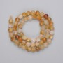 حبات سيترين كرة مفصّصة، قطر 6، 5mm+-على خيط، طول 38cm+