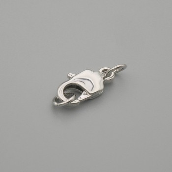 إكسسوار إغلاق كارابينة 12×5مم+- معدن فضي