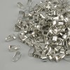 مستلزمات مجوهرات حامل قلادة، قطر 2,5mm±، طول 7mm±، لون المعدن فضي، تعبئة 17g +
