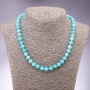 عقد زبرجد كرة ملساء, قطر 8mm, طول 45cm