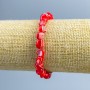 سوار صدف أحمر مصقول، قطر 8x6مم+-، طول 18سم (مطاطي)